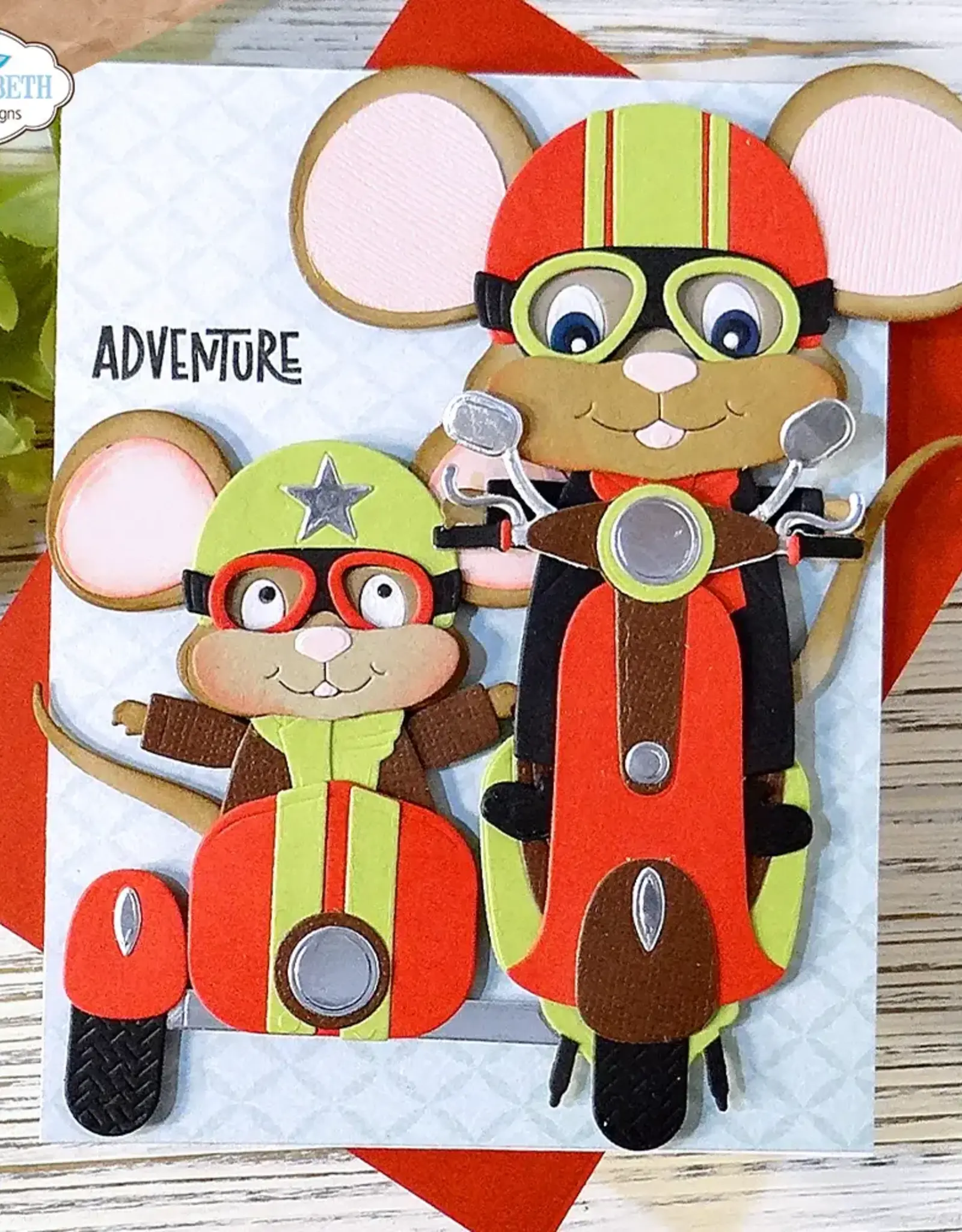 Elizabeth Craft Designs Elizabeth Craft Designs Scooter with sidecar  2259