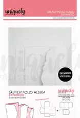 Uniquely Creative Uniquely Creative  6" x 8" Flip Folio Album - White - Expanded