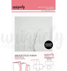 Uniquely Creative Uniquely Creative  6" x 8" Flip Folio Album - White - Expanded