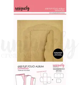 Uniquely Creative Uniquely Creative  6" x 8" Flip Folio Album - Kraft - Expanded