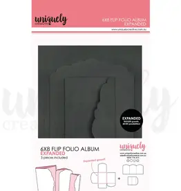 Uniquely Creative Uniquely Creative  6" x 8" Flip Folio Album - Black - Expanded