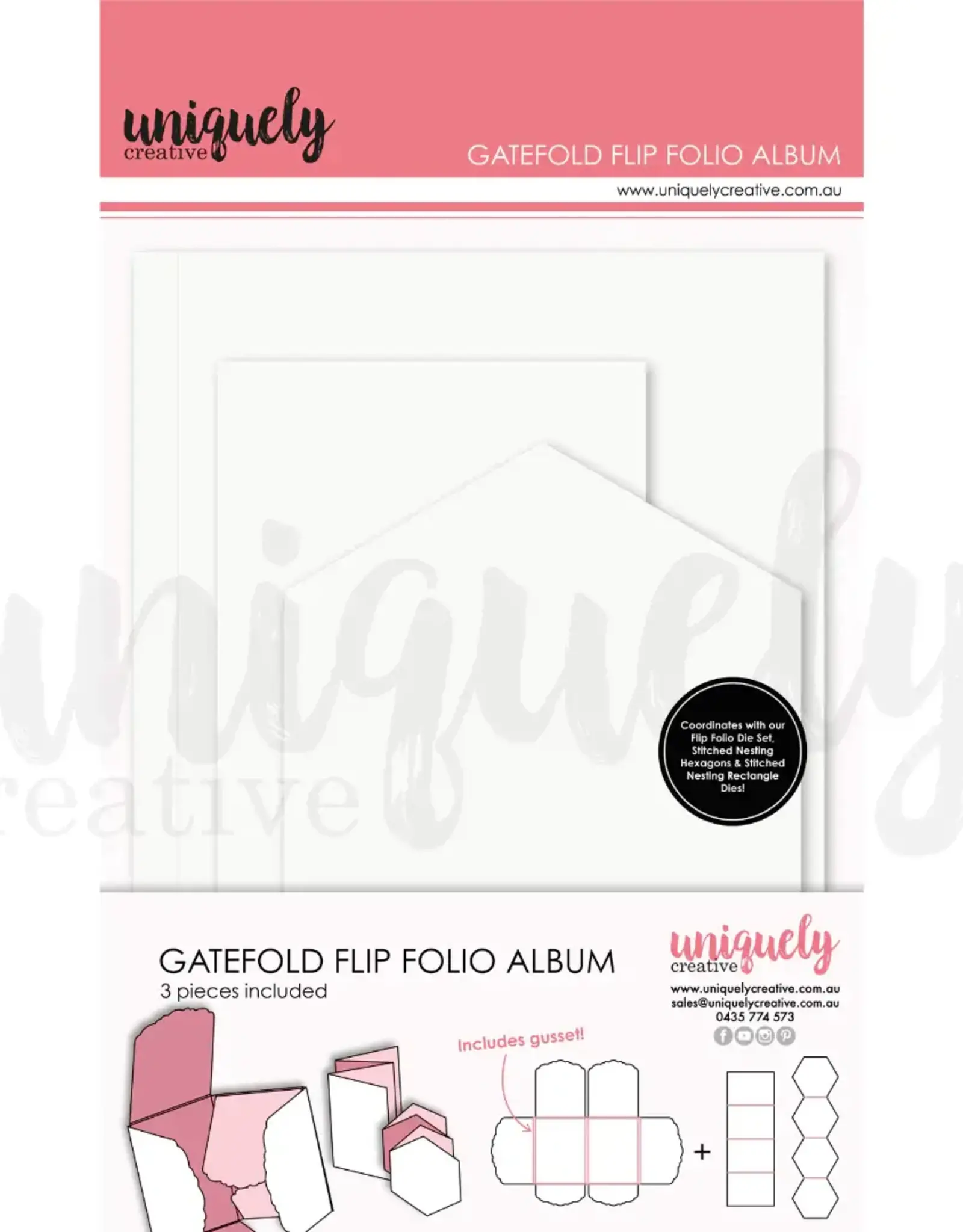 Uniquely Creative Uniquely Creative  Gatefold Flip Folio Album - White