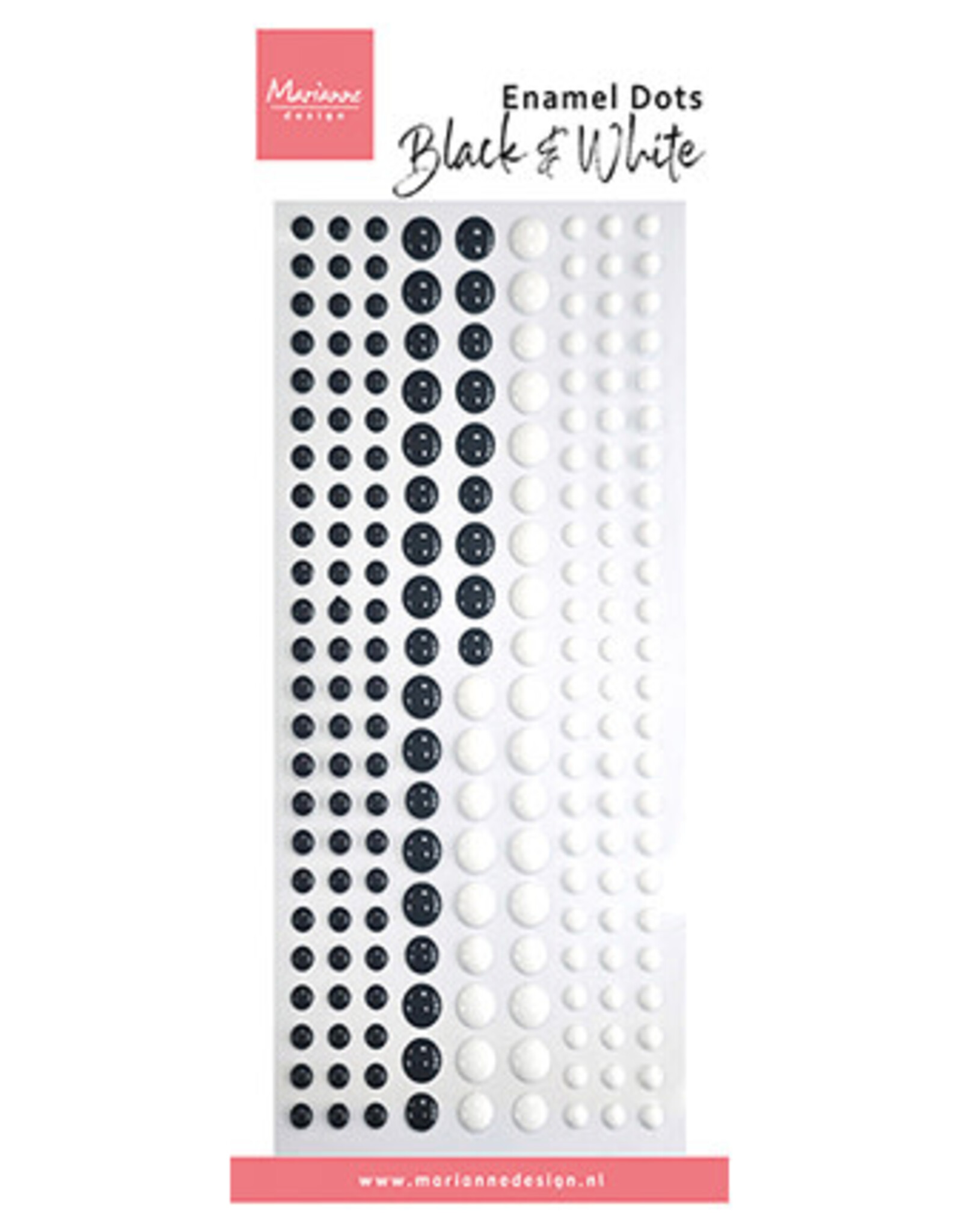 Marianne Design Marianne D enamel dots Black & white  PL4537