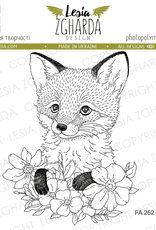 Lesia Zgharda Lesia Zgharda  Fox Cub with Flowers stamp FA262