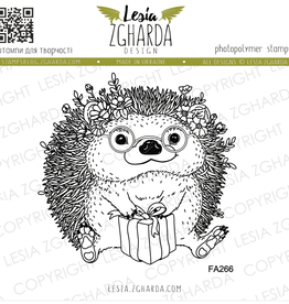 Lesia Zgharda Lesia Zgharda Hedgehog with Present  FA266