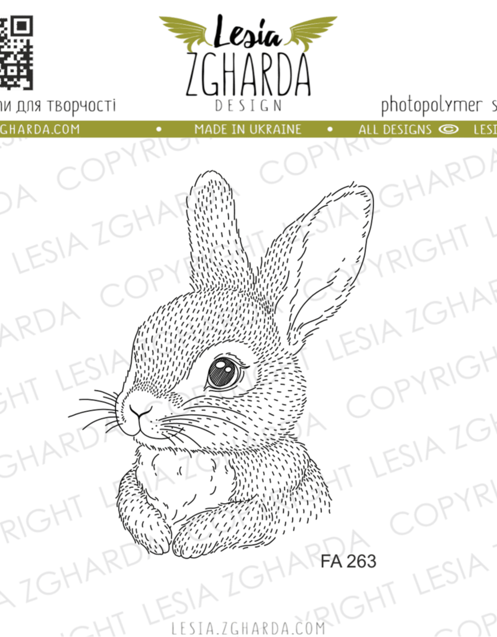 Lesia Zgharda Lesia Zgharda Cute Bunny Cub  FA263
