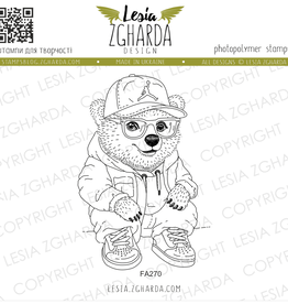 Lesia Zgharda Lesia Zgharda Stamp Hip Hop Bear  FA270