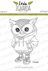 Lesia Zgharda Lesia Zgharda  Cool Owl in a Hoodie  FA268