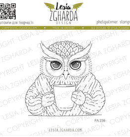Lesia Zgharda Lesia Zgharda  Owl with a Cup  FA236