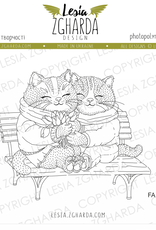 Lesia Zgharda Lesia Zgharda  Lovable Couple of Cats  FA253