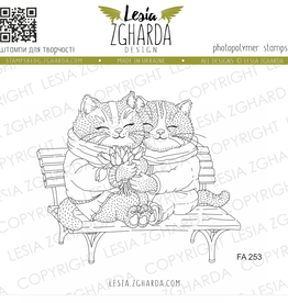 Lesia Zgharda Lesia Zgharda  Lovable Couple of Cats  FA253