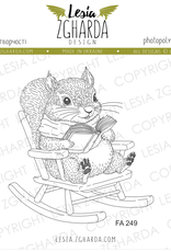 Lesia Zgharda Lesia Zgharda Squirrel with a Book on the Rocking Chair  FA249