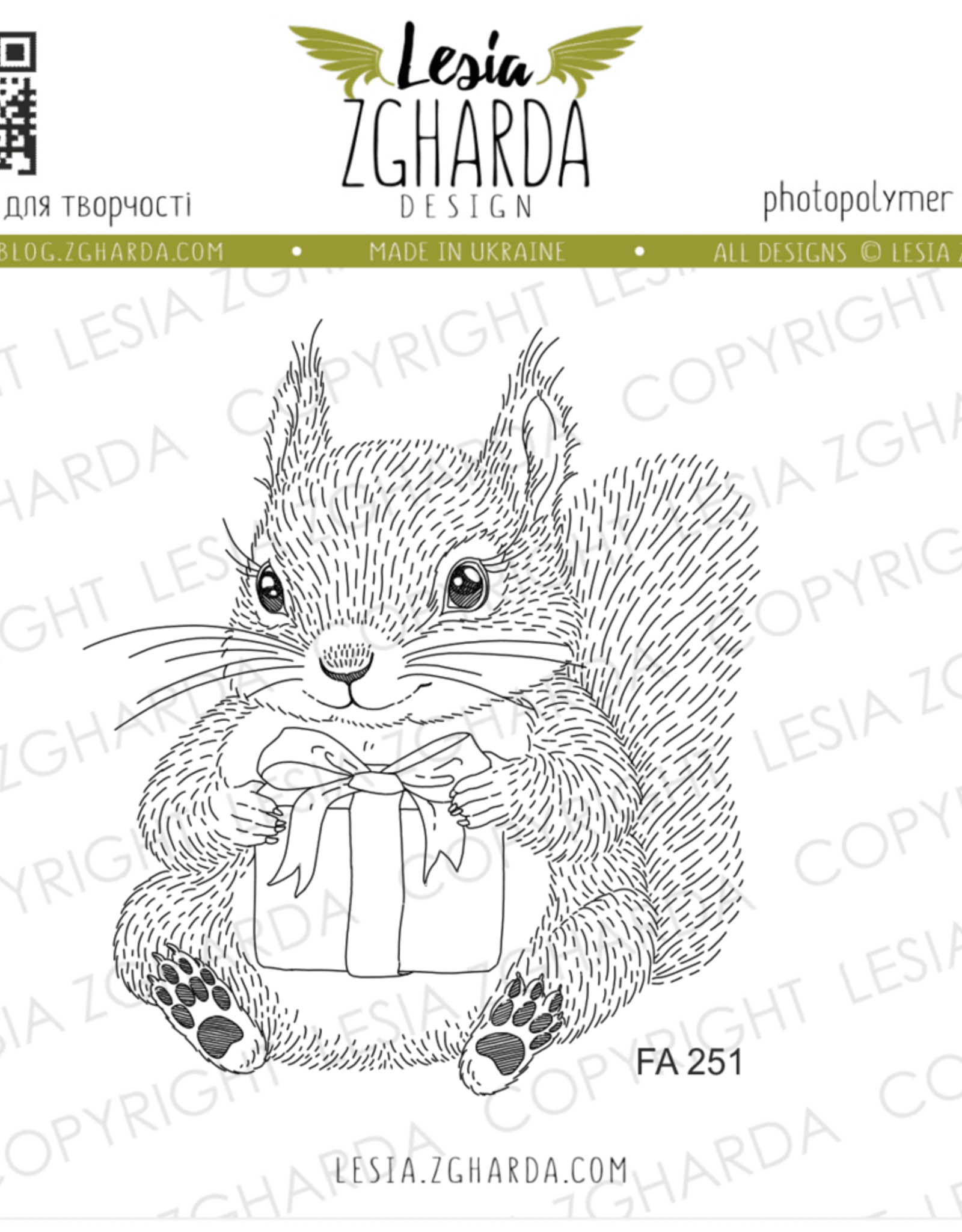 Lesia Zgharda Lesia Zgharda Squirrel with a gift  FA251