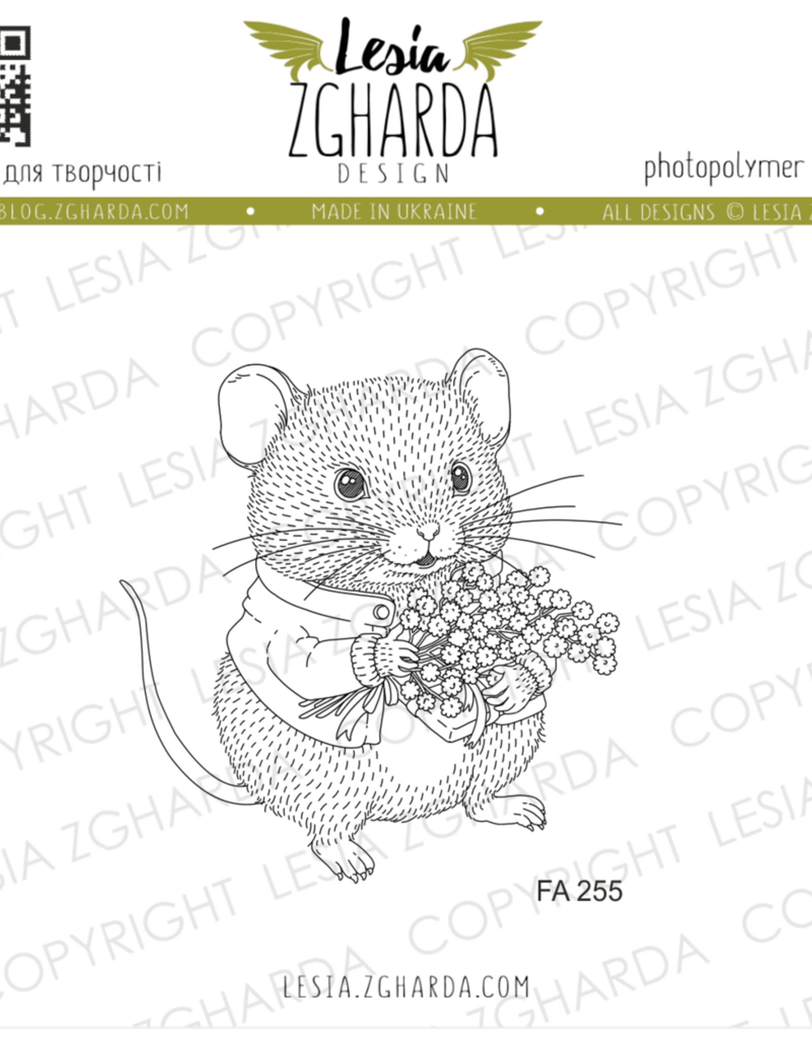 Lesia Zgharda Lesia Zgharda Tiny Mouse with a Bouquet  FA255