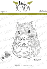 Lesia Zgharda Lesia Zgharda Stamp Set "Stitching Hamster"  FA257