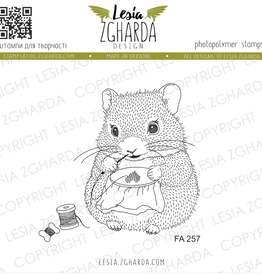 Lesia Zgharda Lesia Zgharda Stamp Set "Stitching Hamster"  FA257