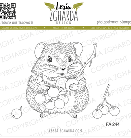 Lesia Zgharda Lesia Zgharda Stamp Set "Hamster with Berries"  FA244