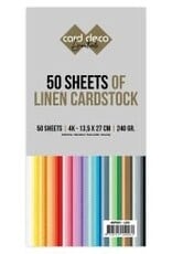 Card Deco Assortiepak Linnencardstock - Card Deco - 4K - 50 Sheets