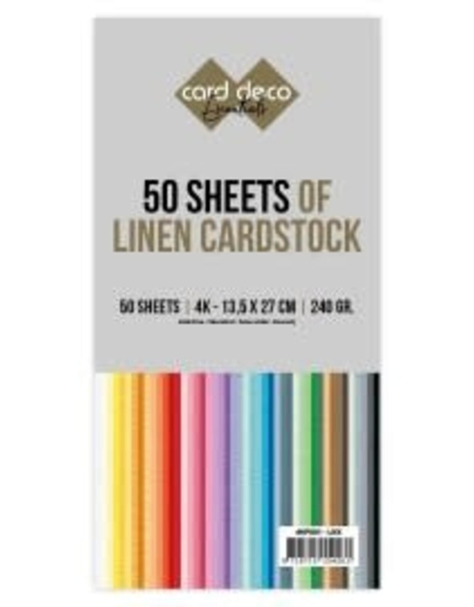 Card Deco Assortiepak Linnencardstock - Card Deco - 4K - 50 Sheets
