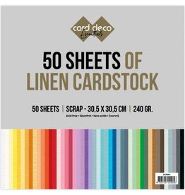 Card Deco Assortiepak Linnencardstock - Card Deco - SC - 50 Sheets