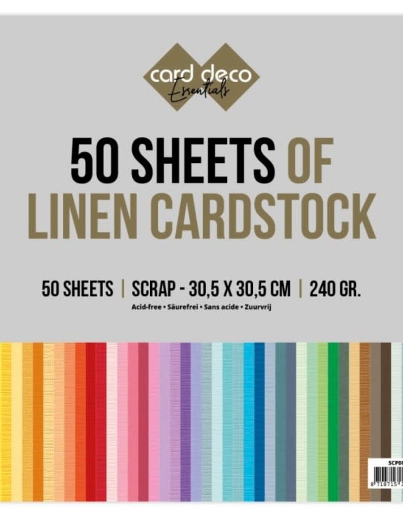 Card Deco Assortiepak Linnencardstock - Card Deco - SC - 50 Sheets