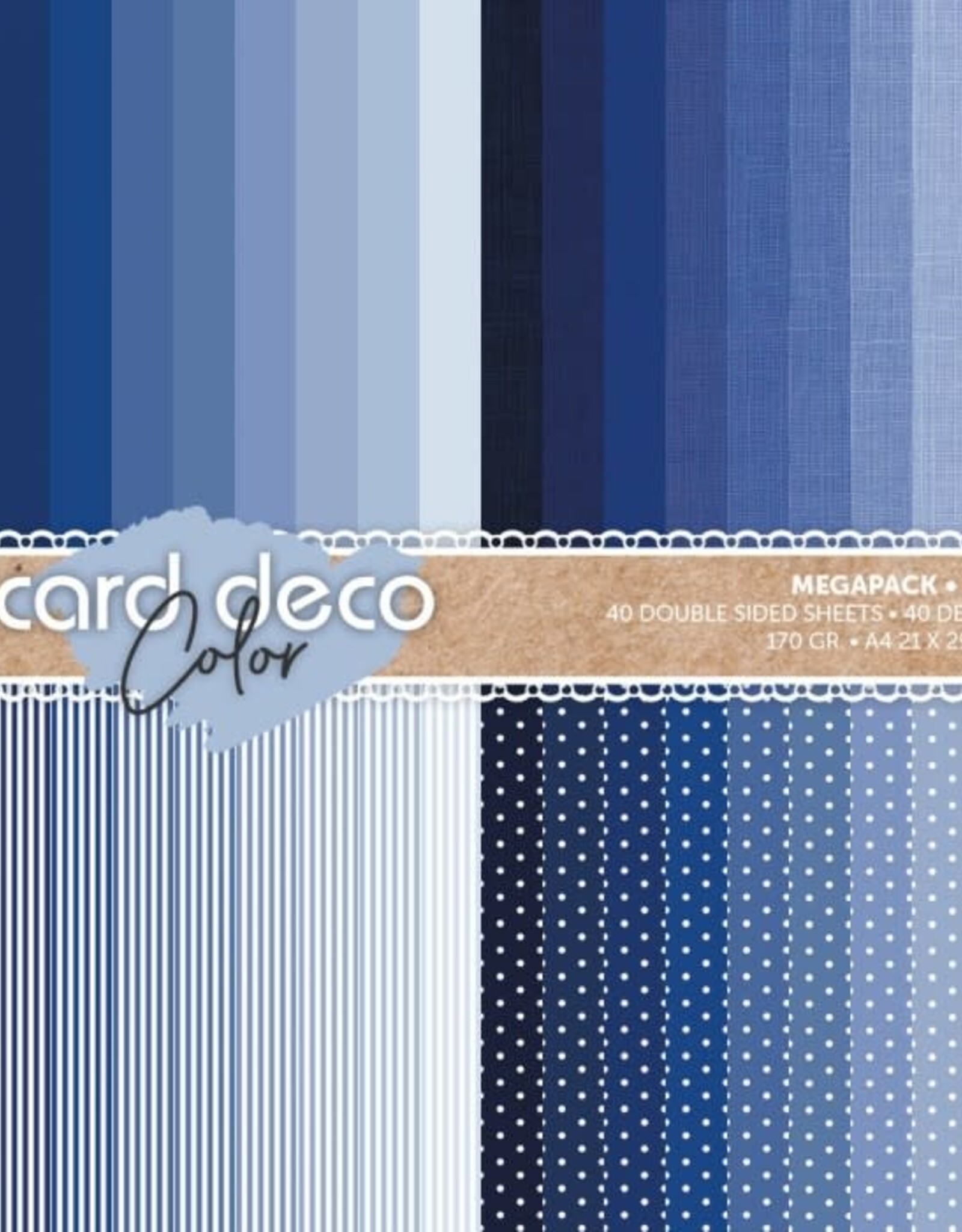 Card Deco Card Deco Color Paperpack - Megapack - Blue - A4