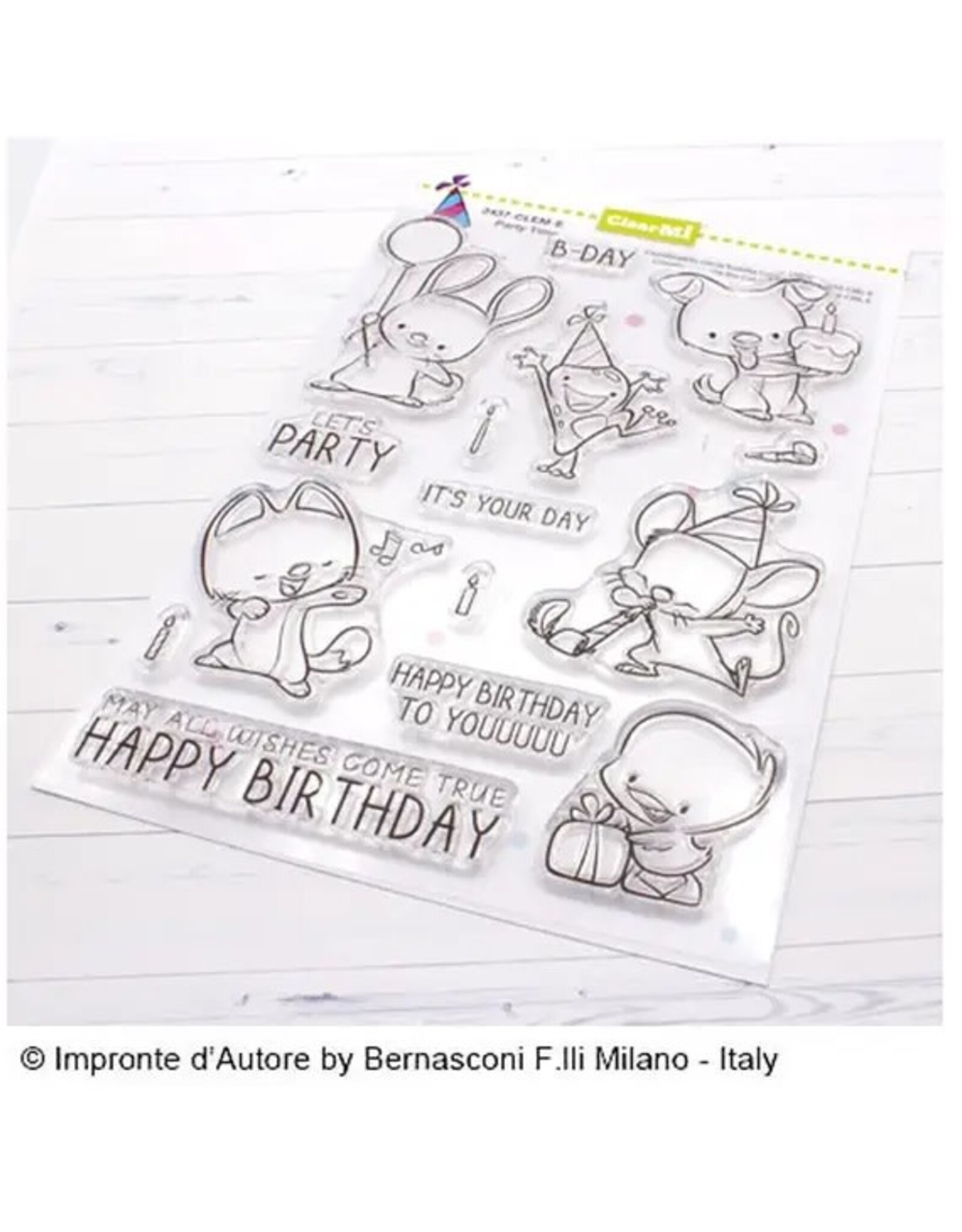 Impronte D'Autore Impronte D'Autore Party Time  Clearstamps  2437-CLEM-E