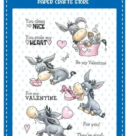 Whimsy Stamps Whimsy Stamps Donkey Love   clear stamps  C1432