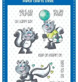 Whimsy Stamps Whimsy Stamps Skunks Happy Day clear stamps  DP1000