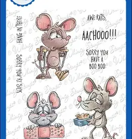 Whimsy Stamps Whimsy Stamps Rat's you're sick  clear stamps  DP1097