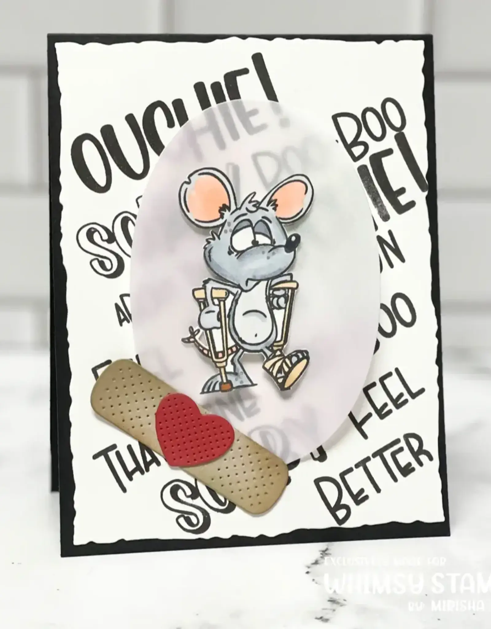 Whimsy Stamps Whimsy Stamps Rat's you're sick  clear stamps  DP1097