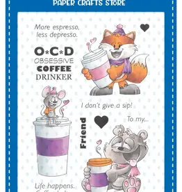 Whimsy Stamps Whimsy Stamps Give a Sip clear stamps  DP1106