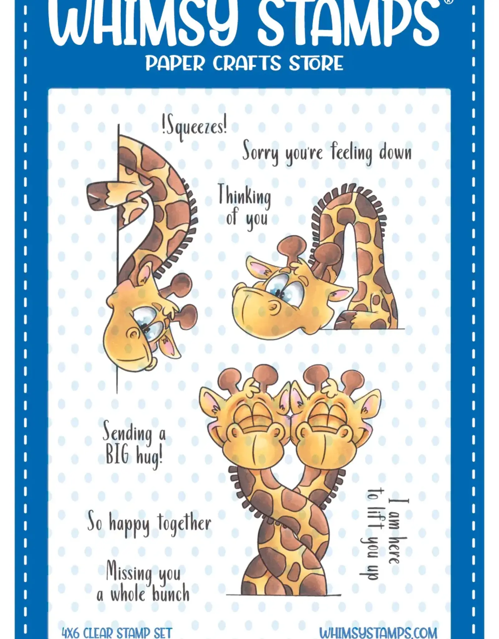 Whimsy Stamps Whimsy Stamps Giraffes Thinking of You clear stamps  DP1043