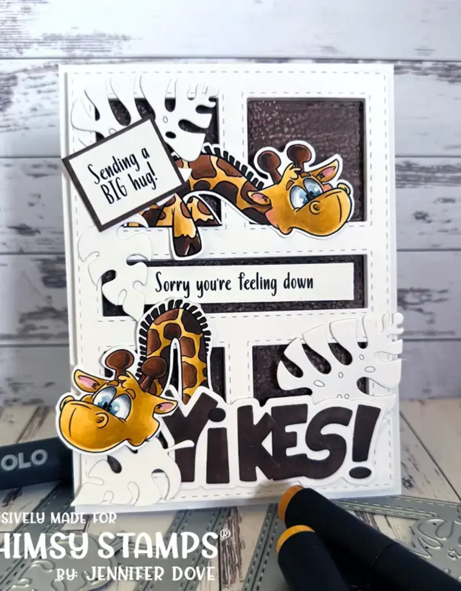 Whimsy Stamps Whimsy Stamps Giraffes Thinking of You clear stamps  DP1043