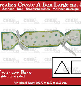 Crealies Crealies Create A Box Large stans no. 32, Cracker (3 & 4 kantig) groot  CCABL32