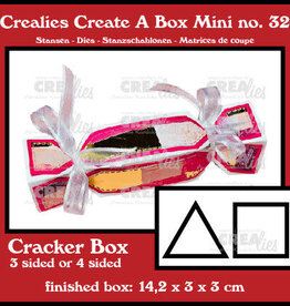 Crealies Crealies Create A Box Mini stansen no. 32, Cracker (3 & 4 kantig) mini CCABM32