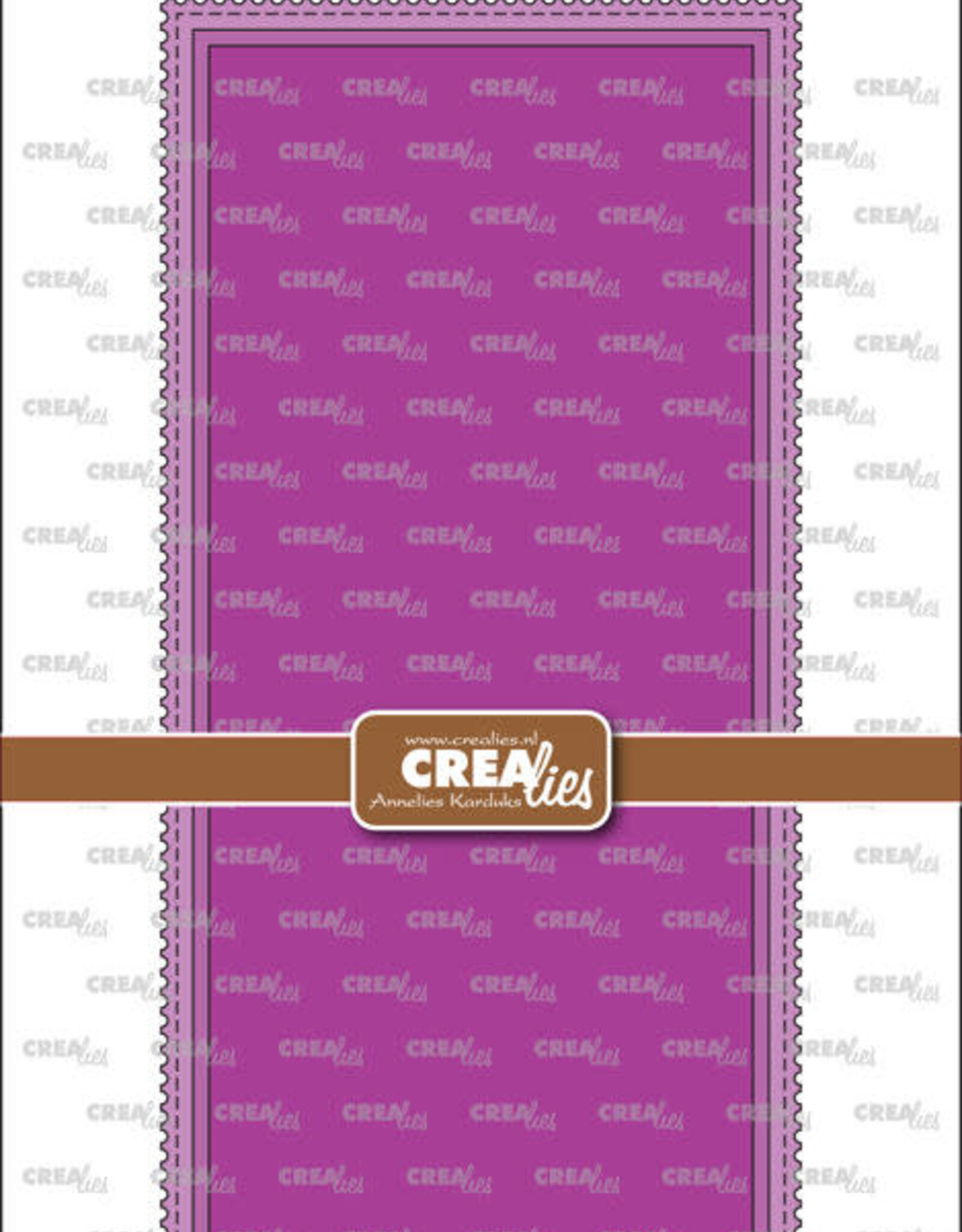 Crealies Crealies Cardzz stansen no. 198, Slimline M, met postzegelrand CLCZ198