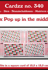 Crealies Crealies Cardzz stansen no. 340, 4x Pop Up in het midden  CLCZ340