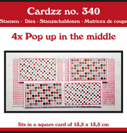 Crealies Crealies Cardzz stansen no. 340, 4x Pop Up in het midden  CLCZ340