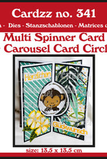 Crealies Crealies Cardzz stansen no. 341, Multi Draaikaart + Carrouselkaart Cirkel  CLCZ341
