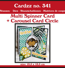 Crealies Crealies Cardzz stansen no. 341, Multi Draaikaart + Carrouselkaart Cirkel  CLCZ341