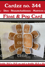Crealies Crealies Cardzz stansen no. 344, Zweef & Pop up kaart  CLCZ344