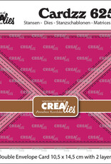 Crealies Crealies Cardzz stansen no. 625, Dubbele Envelopkaart rechthoekig  CLCZ625