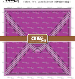 Crealies Crealies Cardzz stansen no. 626, Dubbele Envelopkaart vierkant  CLCZ626