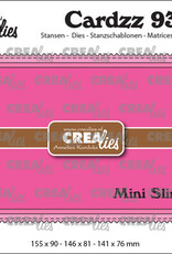 Crealies Crealies Cardzz stansen no. 93, Mini Slimline M, met postzegelrand  CLCZ93