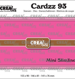 Crealies Crealies Cardzz stansen no. 93, Mini Slimline M, met postzegelrand  CLCZ93