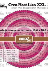 Crealies Crealies Crea-Nest-Lies XXL stansen no. 170, Cirkels met postzegelrand