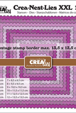 Crealies Crealies Crea-Nest-Lies XXL stansen no. 171, Vierkanten met postzegelrand