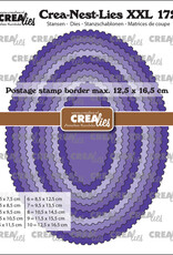 Crealies Crealies Crea-Nest-Lies XXL stansen no. 172, Ovalen met postzegelrand
