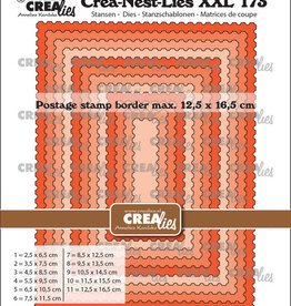 Crealies Crealies Crea-Nest-Lies XXL stansen no. 173, Rechthoeken met postzegelrand